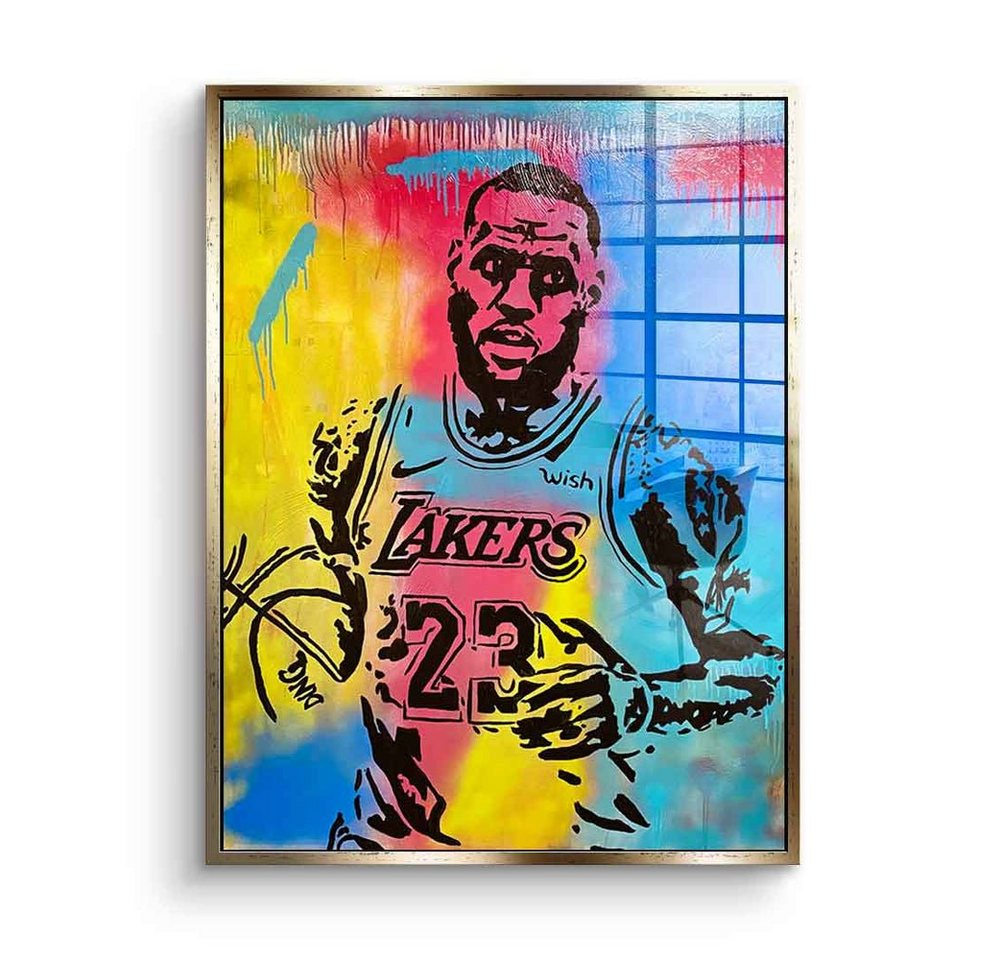 DOTCOMCANVAS® Acrylglasbild LeBron James - Acrylglas, Acrylglasbild LeBron James Portrait Los Angeles Lakers NBA Basketball von DOTCOMCANVAS®