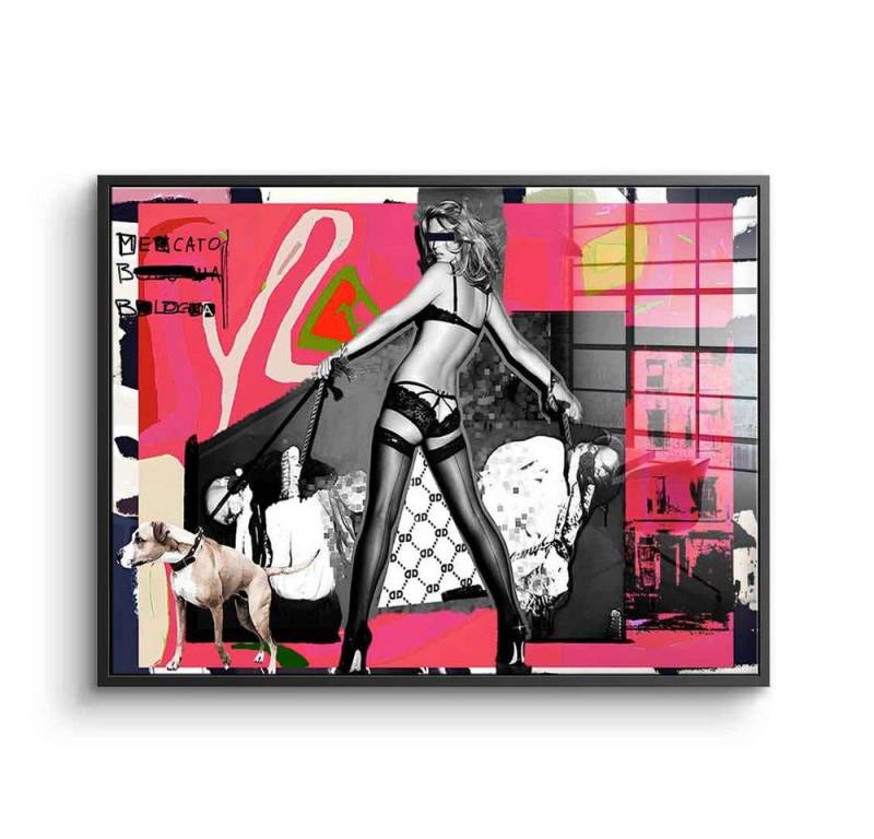 DOTCOMCANVAS® Acrylglasbild Catch me if you Kate - Acrylglas, Acrylglasbild Catch me if you Kate Moss Model sexy shape rot von DOTCOMCANVAS®