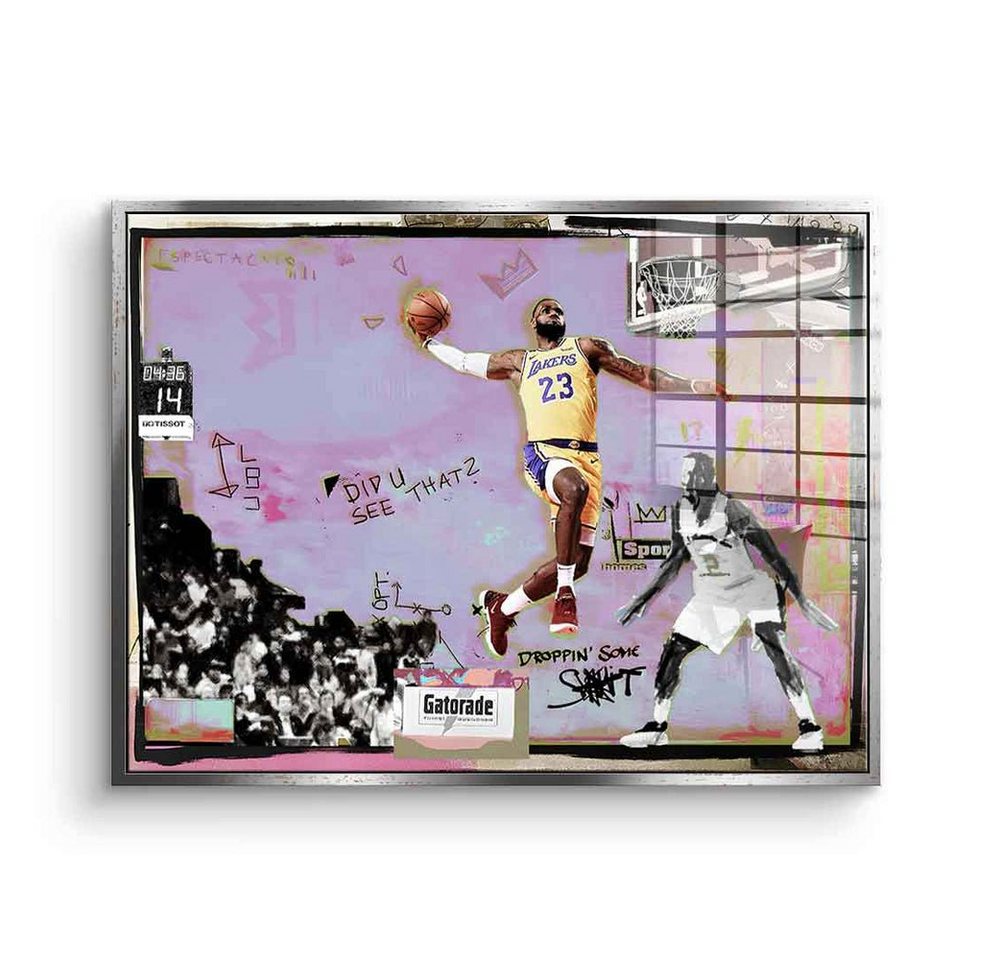 DOTCOMCANVAS® Acrylglasbild King James - Acrylglas, Acrylglasbild King James LeBron NBA Basketball LA Los Angeles Lakers von DOTCOMCANVAS®