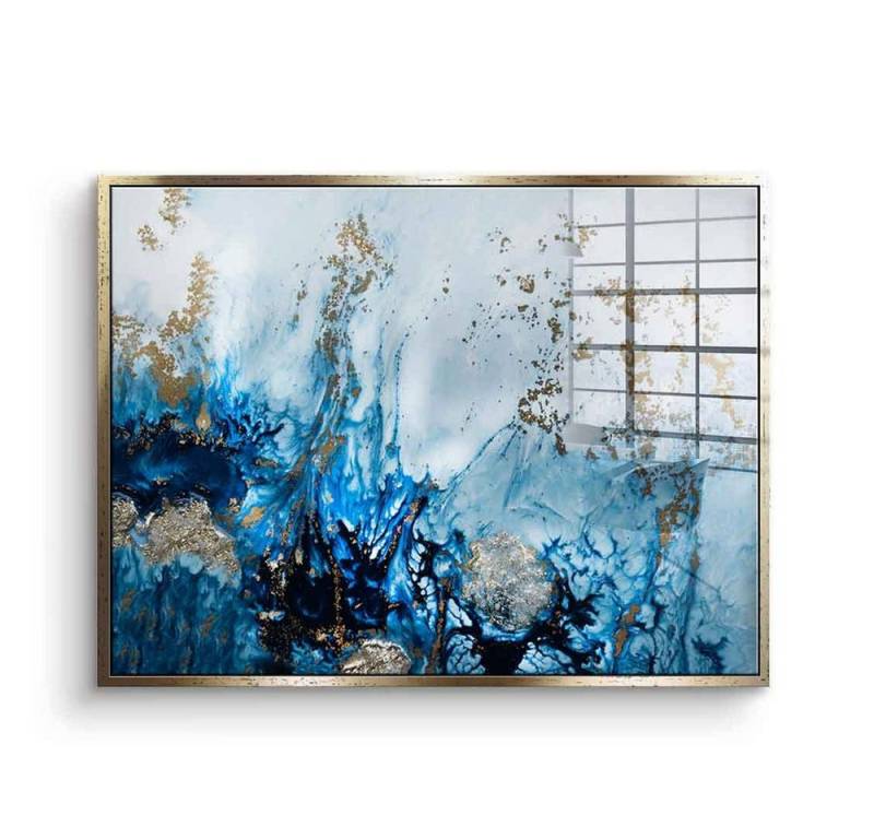 DOTCOMCANVAS® Acrylglasbild Gently drifting - Acrylglas, Acrylglasbild Gently drifting abstrakte moderne Kunst Strand Meer von DOTCOMCANVAS®