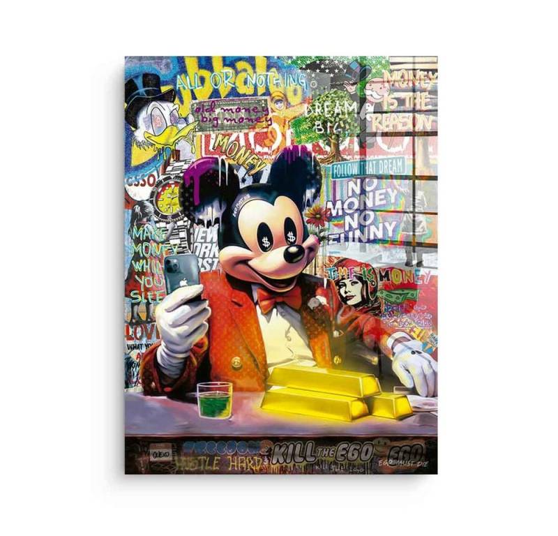 DOTCOMCANVAS® Acrylglasbild Mickey-Business - Acrylglas, Acrylglasbild Mickey-Business Cartoon Comic Micky Maus Mouse von DOTCOMCANVAS®