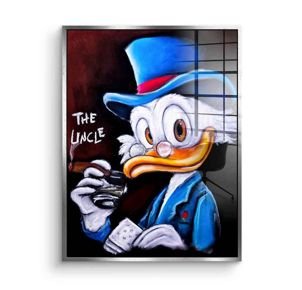 DOTCOMCANVAS® Acrylglasbild Uncle Dagobert - Acrylglas, Acrylglasbild Uncle Dagobert Duck Comic Cartoon Portrait von DOTCOMCANVAS®