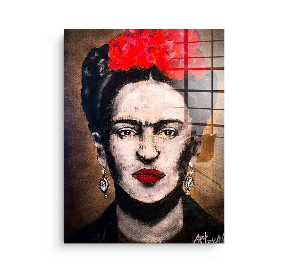 DOTCOMCANVAS® Acrylglasbild Frida Kahlo - Acrylglas, Acrylglasbild Frida Kahlo Portrait mexikanische Malerin Surrealismus von DOTCOMCANVAS®