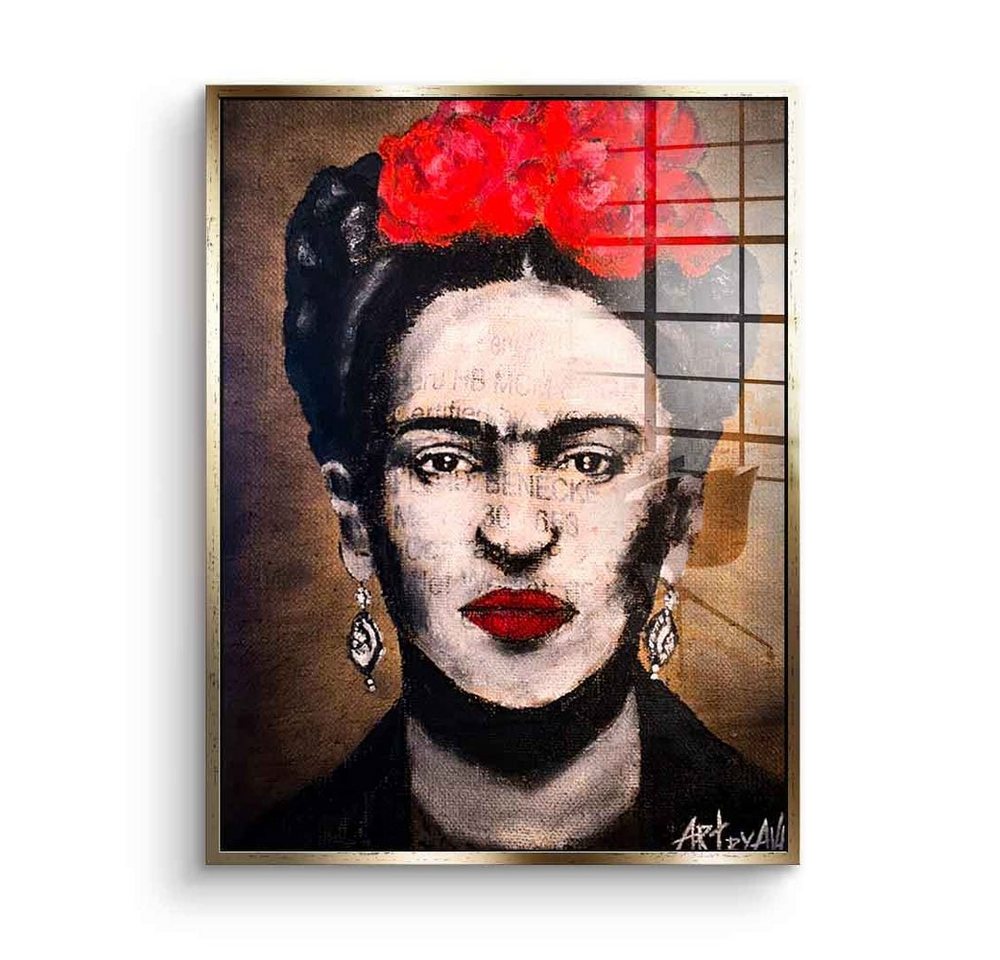 DOTCOMCANVAS® Acrylglasbild Frida Kahlo - Acrylglas, Acrylglasbild Frida Kahlo Portrait mexikanische Malerin Surrealismus von DOTCOMCANVAS®