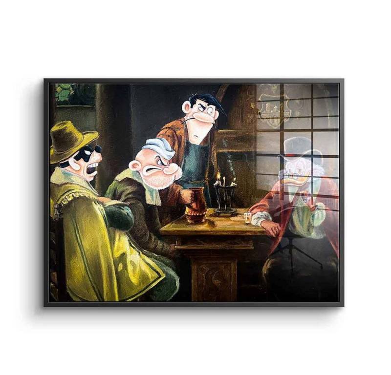 DOTCOMCANVAS® Acrylglasbild Gangster´s Meeting - Acrylglas, Acrylglasbild Gangster´s Meeting Comic Cartoon Dagobert Duck Popeye von DOTCOMCANVAS®