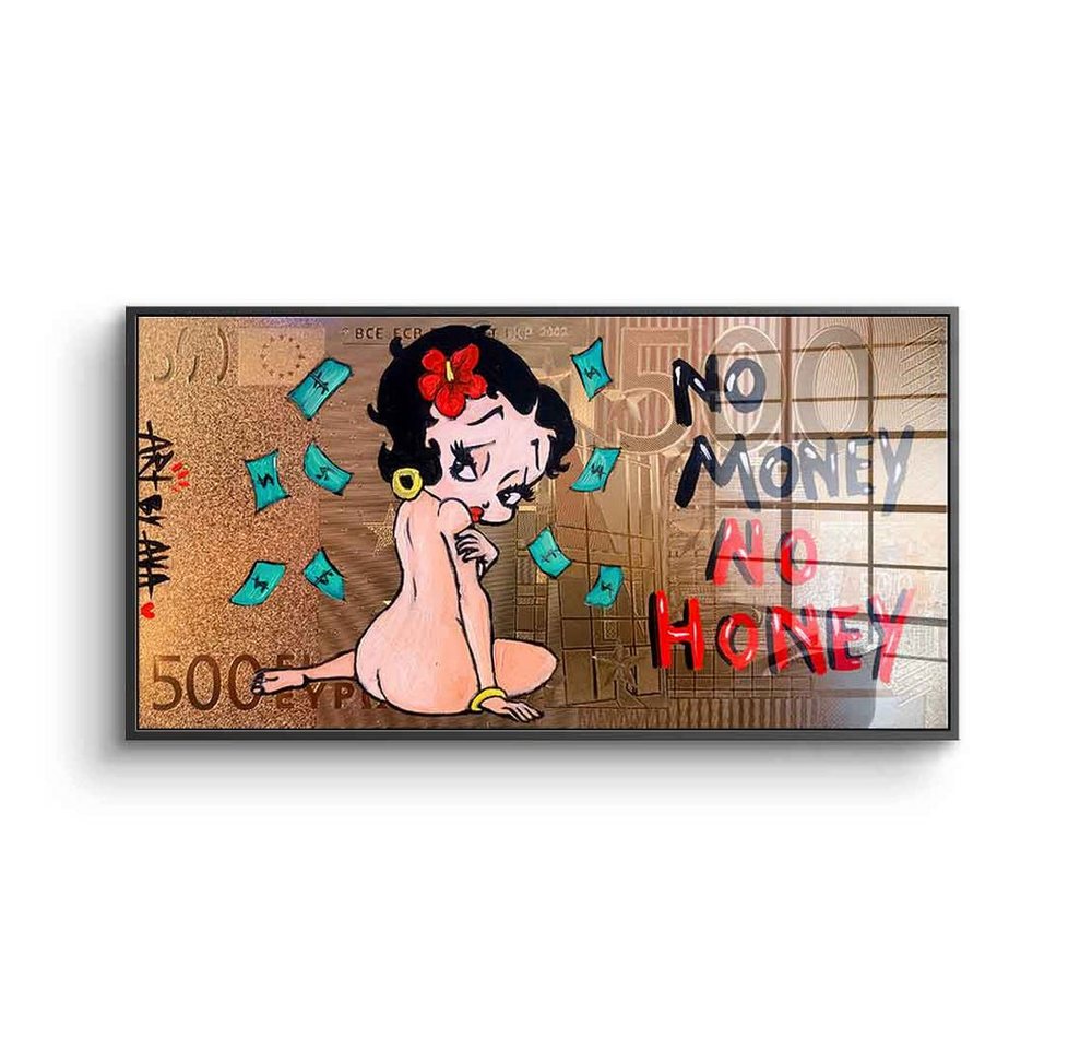 DOTCOMCANVAS® Acrylglasbild No Money No Honey #2 - Acrylglas, Acrylglasbild No Money No Honey Betty Boop Comic Cartoon Geld hustle von DOTCOMCANVAS®