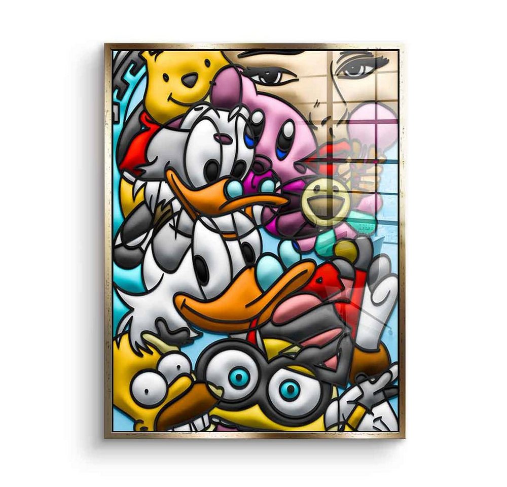 DOTCOMCANVAS® Acrylglasbild Pop Culture Patchwork - Acrylglas, Acrylglasbild Pop Culture Patchwork Comic Cartoon Zeichnung Collage von DOTCOMCANVAS®