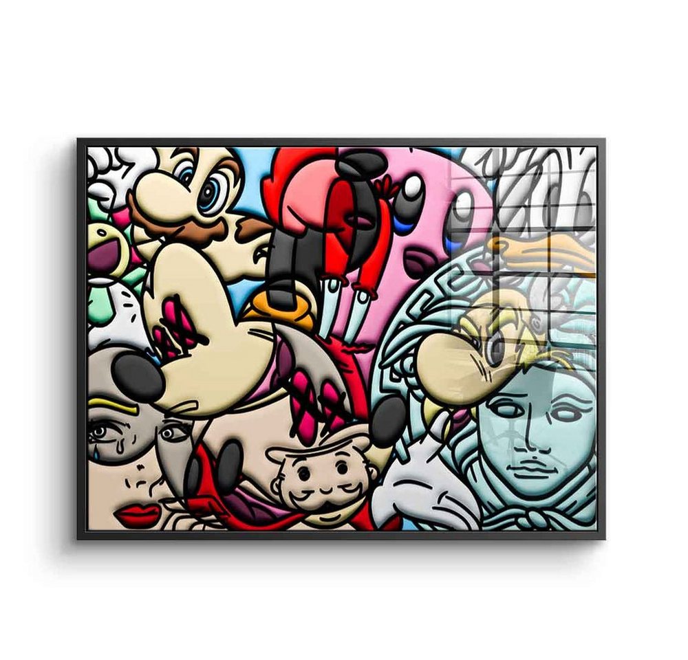 DOTCOMCANVAS® Acrylglasbild Spectrum of Stories - Acrylglas, Acrylglasbild Spectrum of Stories Comic Cartoon Zeichnung Collage von DOTCOMCANVAS®