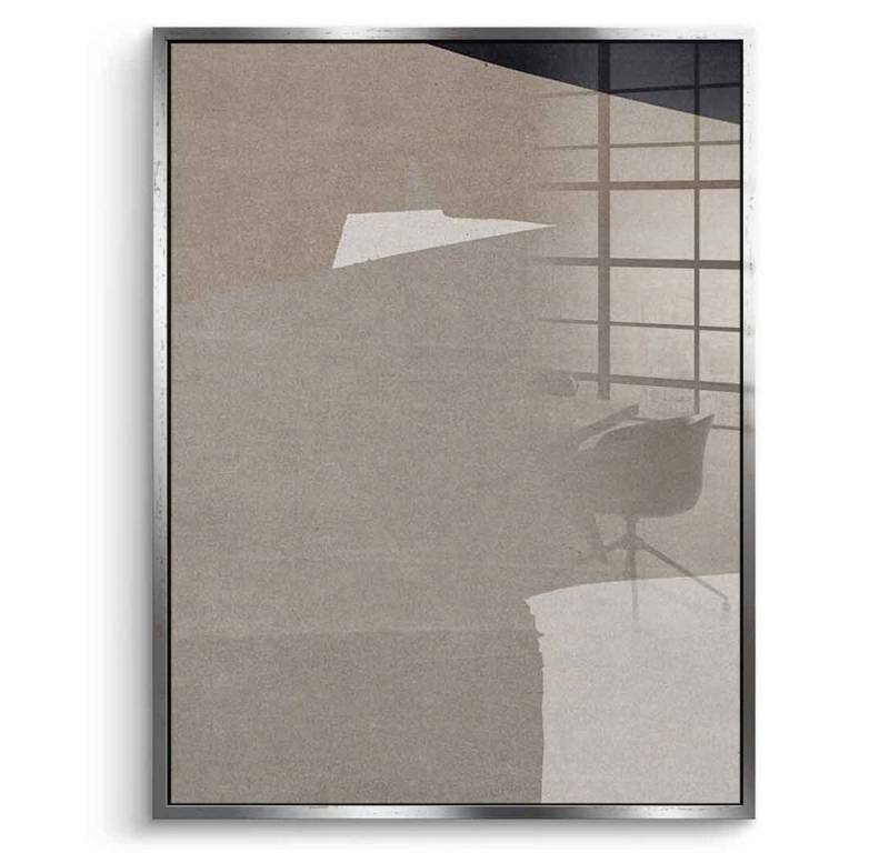 DOTCOMCANVAS® Acrylglasbild Afternoon-1 - Acrylglas, Acrylglasbild Afternoon-1 beige moderne abstrakte Kunst Druck Wandbild von DOTCOMCANVAS®