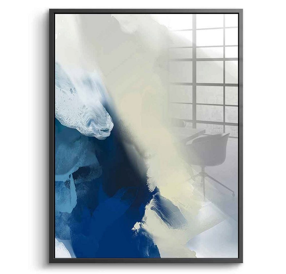 DOTCOMCANVAS® Acrylglasbild Blue Dreamland - Acrylglas, Acrylglasbild Blue Dreamland weiß moderne abstrakte Kunst Wandbild von DOTCOMCANVAS®