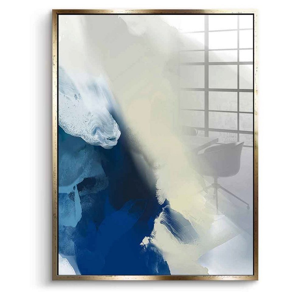 DOTCOMCANVAS® Acrylglasbild Blue Dreamland - Acrylglas, Acrylglasbild Blue Dreamland weiß moderne abstrakte Kunst Wandbild von DOTCOMCANVAS®
