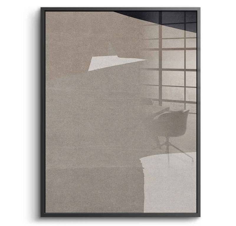 DOTCOMCANVAS® Acrylglasbild Afternoon-1 - Acrylglas, Acrylglasbild Afternoon-1 beige moderne abstrakte Kunst Druck Wandbild von DOTCOMCANVAS®
