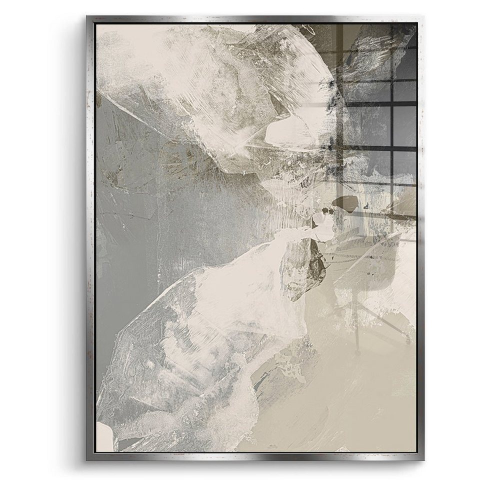 DOTCOMCANVAS® Acrylglasbild Eclosion - Acrylglas, Acrylglasbild Eclosion beige moderne abstrakte Kunst Druck Wandbild von DOTCOMCANVAS®