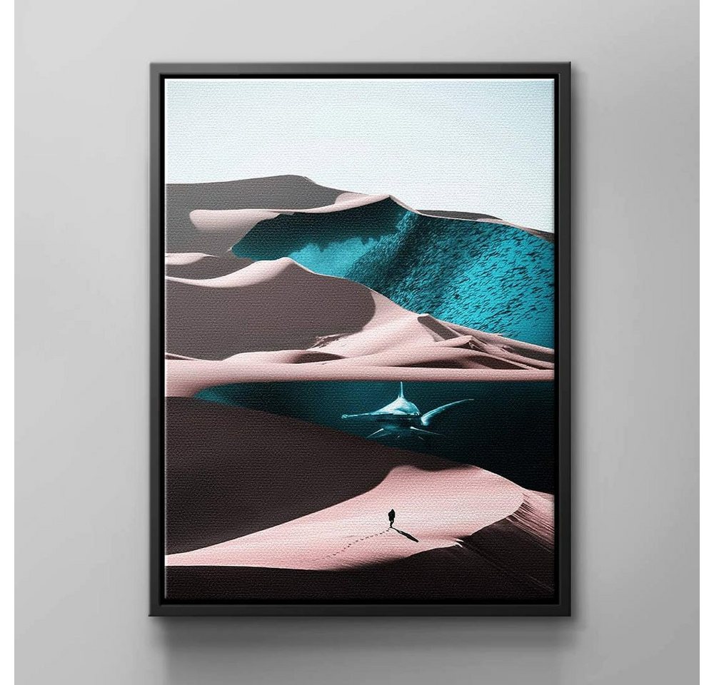 DOTCOMCANVAS® Leinwandbild, Abstrakte Fotomanipulation Wandbild mit Sandwüste von von DOTCOMCANVAS®