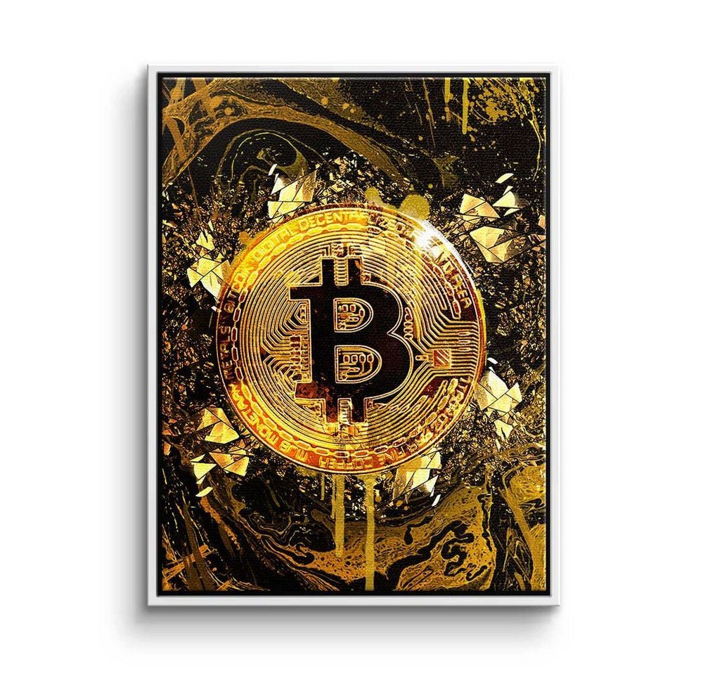 DOTCOMCANVAS® Leinwandbild, Leinwandbild Crypto Goldrush Bitcoin Trading Börse Motivation Motiv mi von DOTCOMCANVAS®