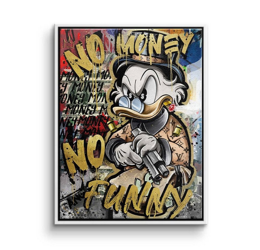 DOTCOMCANVAS® Leinwandbild, Limitiertes Kunstwerk - Luxus Wandbild - No Money Duck von DOTCOMCANVAS®