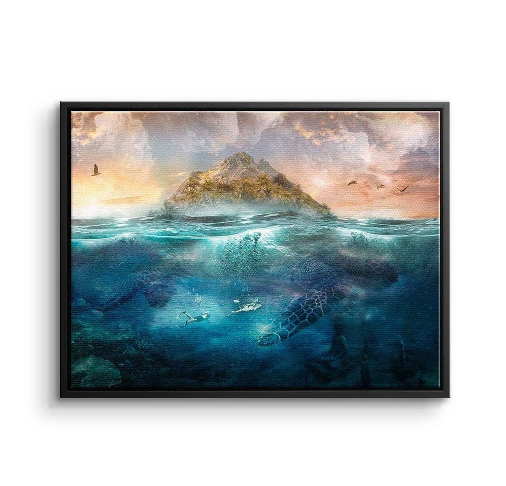 DOTCOMCANVAS® Leinwandbild, Ohne Zitat, Premium Leinwandbild - Pop Art - THE BEST THINGS IN LIFE HAPPEN UNEXP von DOTCOMCANVAS®