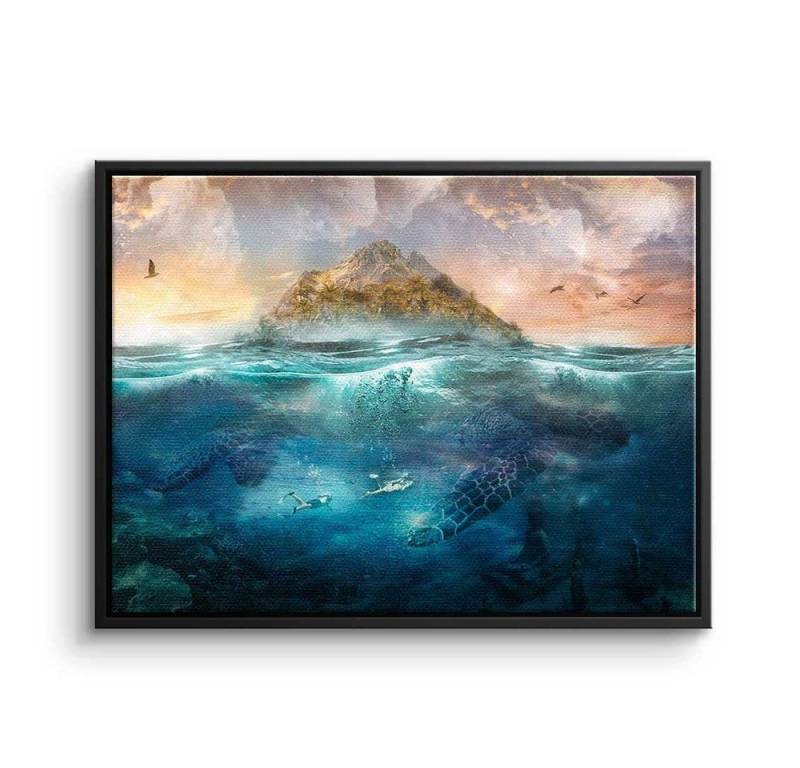 DOTCOMCANVAS® Leinwandbild, Ohne Zitat, Premium Leinwandbild - Pop Art - THE BEST THINGS IN LIFE HAPPEN UNEXP von DOTCOMCANVAS®