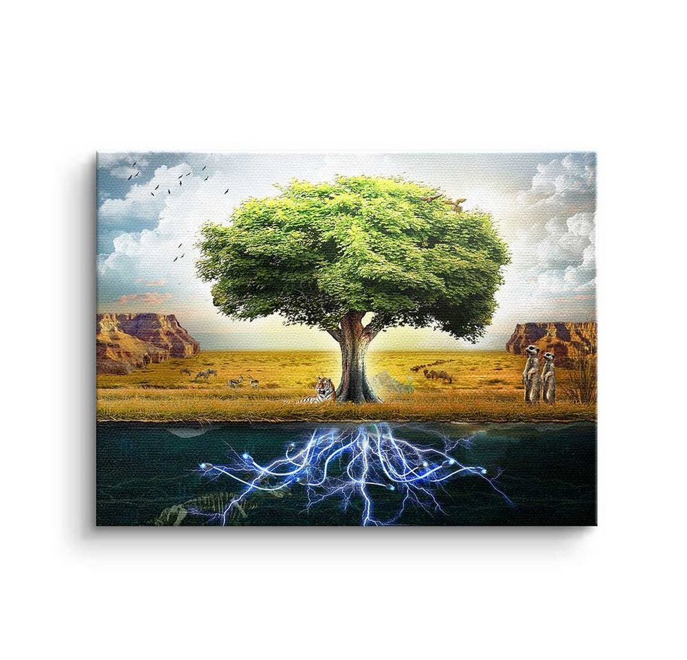 DOTCOMCANVAS® Leinwandbild, Premium Leinwandbild - Baum - Spiritual Tree - Motivationsbild - Min von DOTCOMCANVAS®