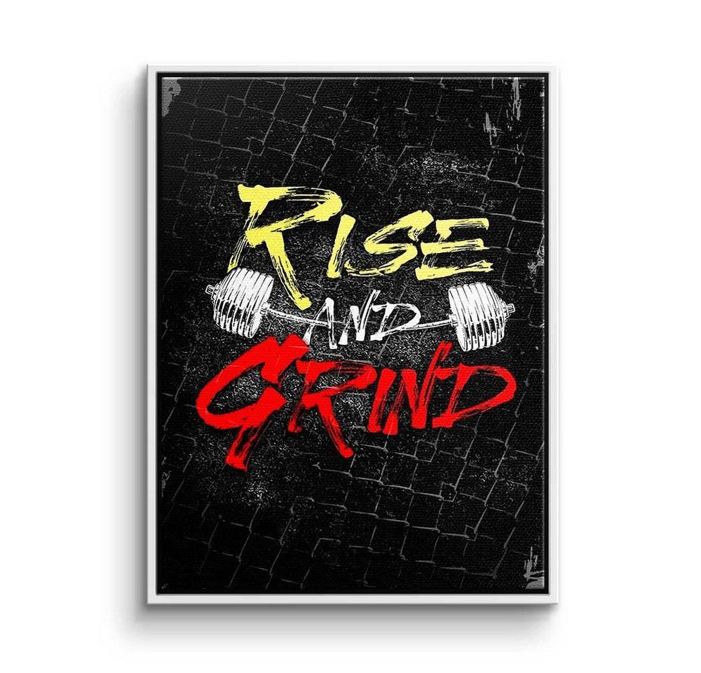 DOTCOMCANVAS® Leinwandbild, Premium Leinwandbild - Motivation - Rise And Grind - Training - Bodyb von DOTCOMCANVAS®