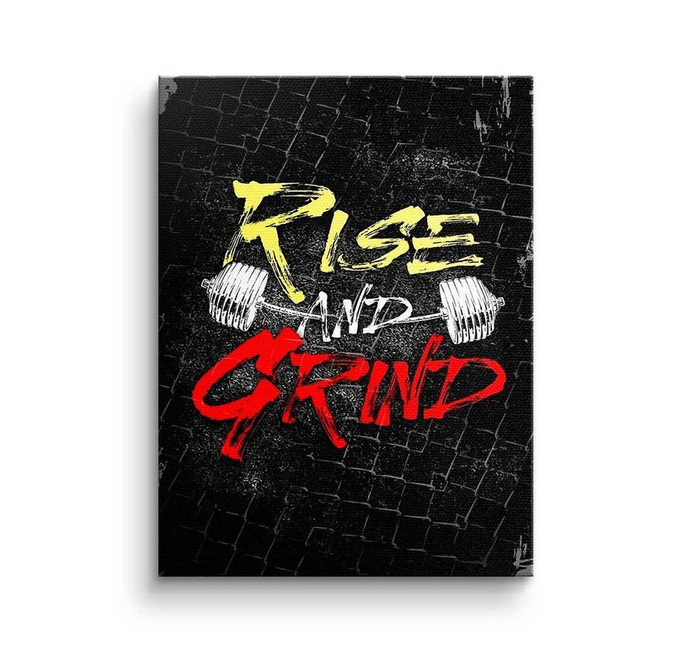 DOTCOMCANVAS® Leinwandbild, Premium Leinwandbild - Motivation - Rise And Grind - Training - Bodyb von DOTCOMCANVAS®