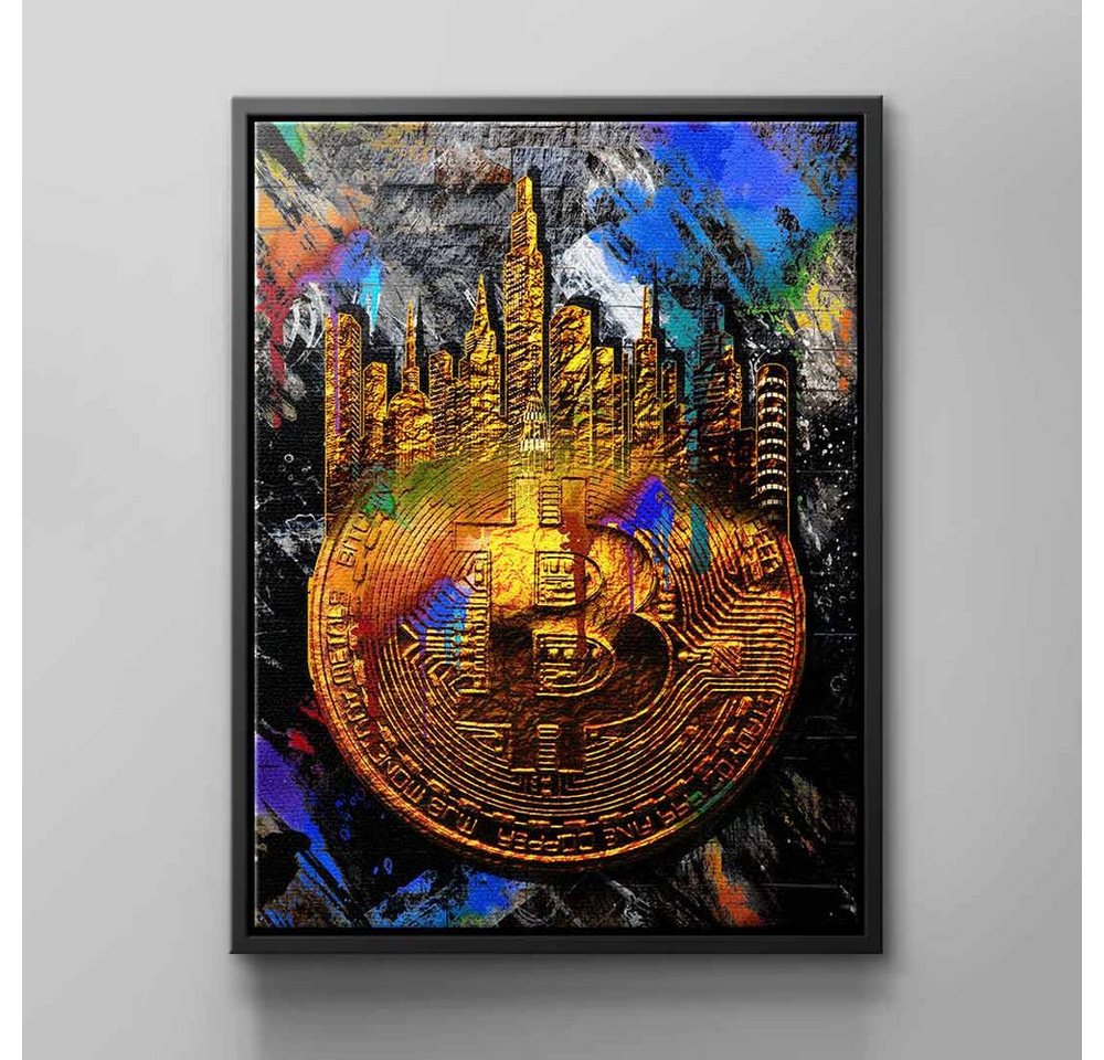 DOTCOMCANVAS® Leinwandbild, Wandbild für Bitcoin & Crypto Fans von DOTCOM CANVAS von DOTCOMCANVAS®