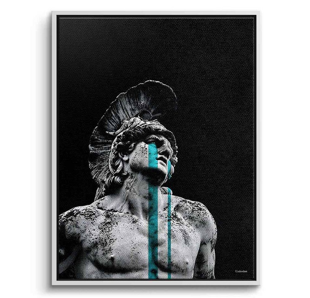DOTCOMCANVAS® Leinwandbild Achilles' Tears, Leinwandbild Achilles' Tears Achilleus Porträt schwarz grau Wandbild von DOTCOMCANVAS®