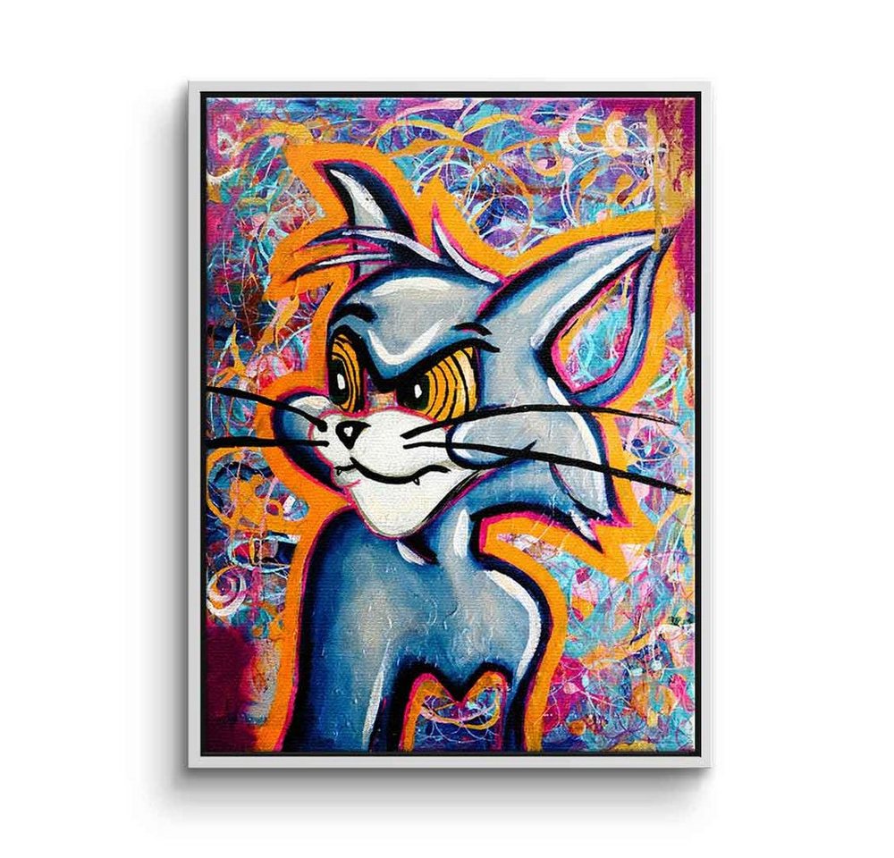 DOTCOMCANVAS® Leinwandbild Angry Cat, Leinwandbild Tom und Jerry Angry Cat Comic Pop Art Porträt von DOTCOMCANVAS®