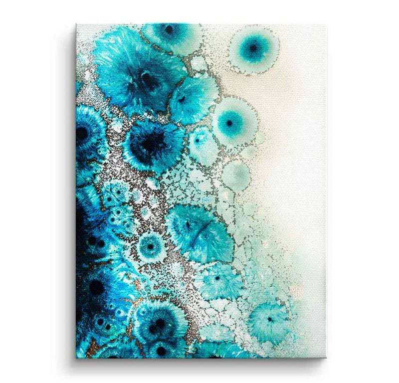 DOTCOMCANVAS® Leinwandbild Aqua Aurora 3, Leinwandbild Aqua Aurora 3 blau türkis abstrakt Wandbild Kunstdruck von Dotcomcanvas