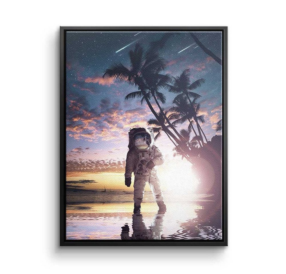 DOTCOMCANVAS® Leinwandbild Astronaut Walk, Premium Leinwandbild - Pop Art - Astronaut Walk - Mindset von DOTCOMCANVAS®