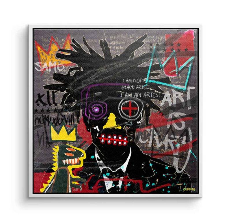 DOTCOMCANVAS® Leinwandbild Basquiai, Leinwandbild Basquiai Pop Art Wandbild Kunstdruck von DOTCOMCANVAS®