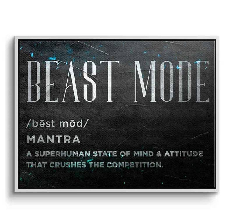 DOTCOMCANVAS® Leinwandbild Beast Mode, Leinwandbild Beast Mode Wandbild Kunstdruck von DOTCOMCANVAS®