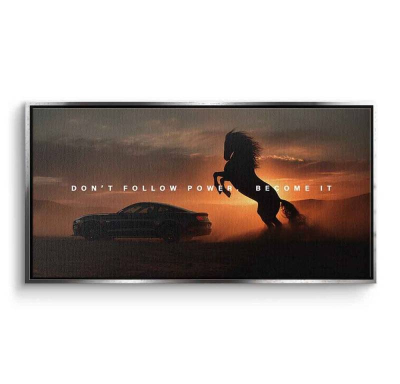DOTCOMCANVAS® Leinwandbild Become Power (Ford Mustang), Leinwandbild Become Power (Ford Mustang) Wandbild Kunstdruck von DOTCOMCANVAS®