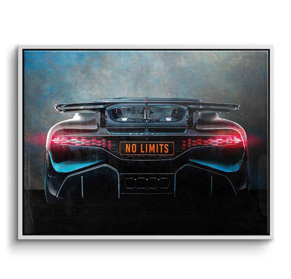 DOTCOMCANVAS® Leinwandbild Bugatti Backside, Leinwandbild Bugatti Backside Auto Kunstdruck Wandbild von DOTCOMCANVAS®