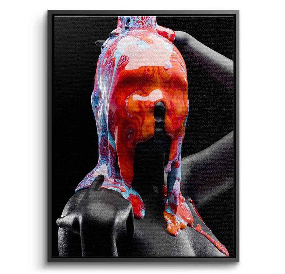 DOTCOMCANVAS® Leinwandbild Chromatic Cascade, Leinwandbild Chromatic Cascade Wandbild Kunstdruck von DOTCOMCANVAS®