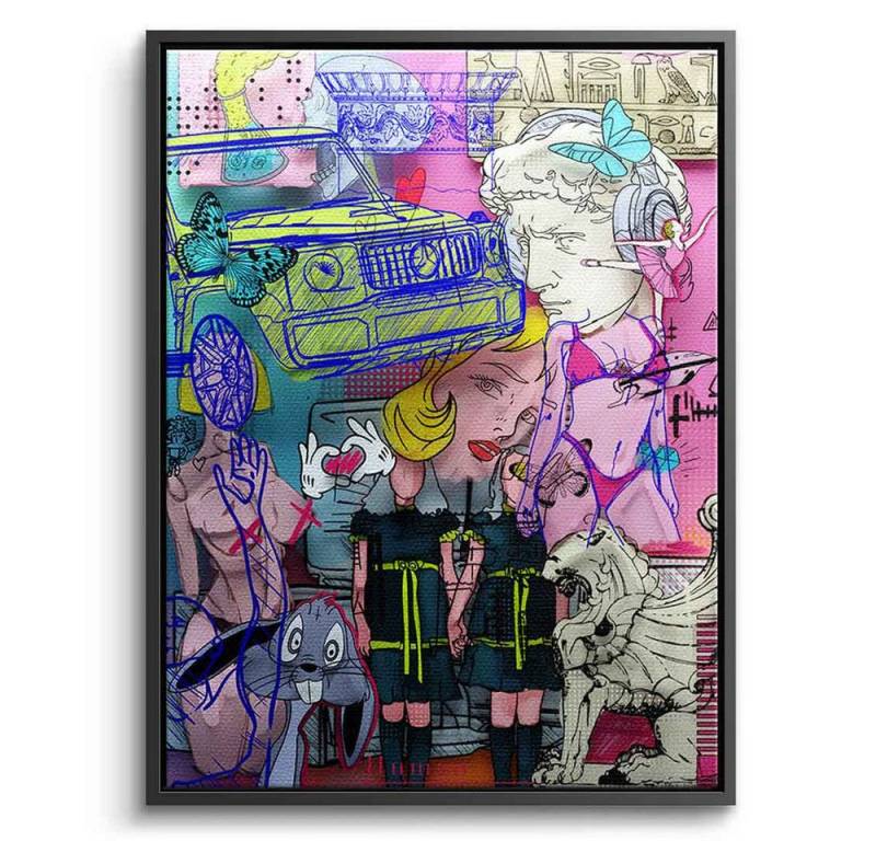 DOTCOMCANVAS® Leinwandbild Chronical of Contrast, Leinwandbild Chronical of Contrast Wandbild Kunstdruck von DOTCOMCANVAS®