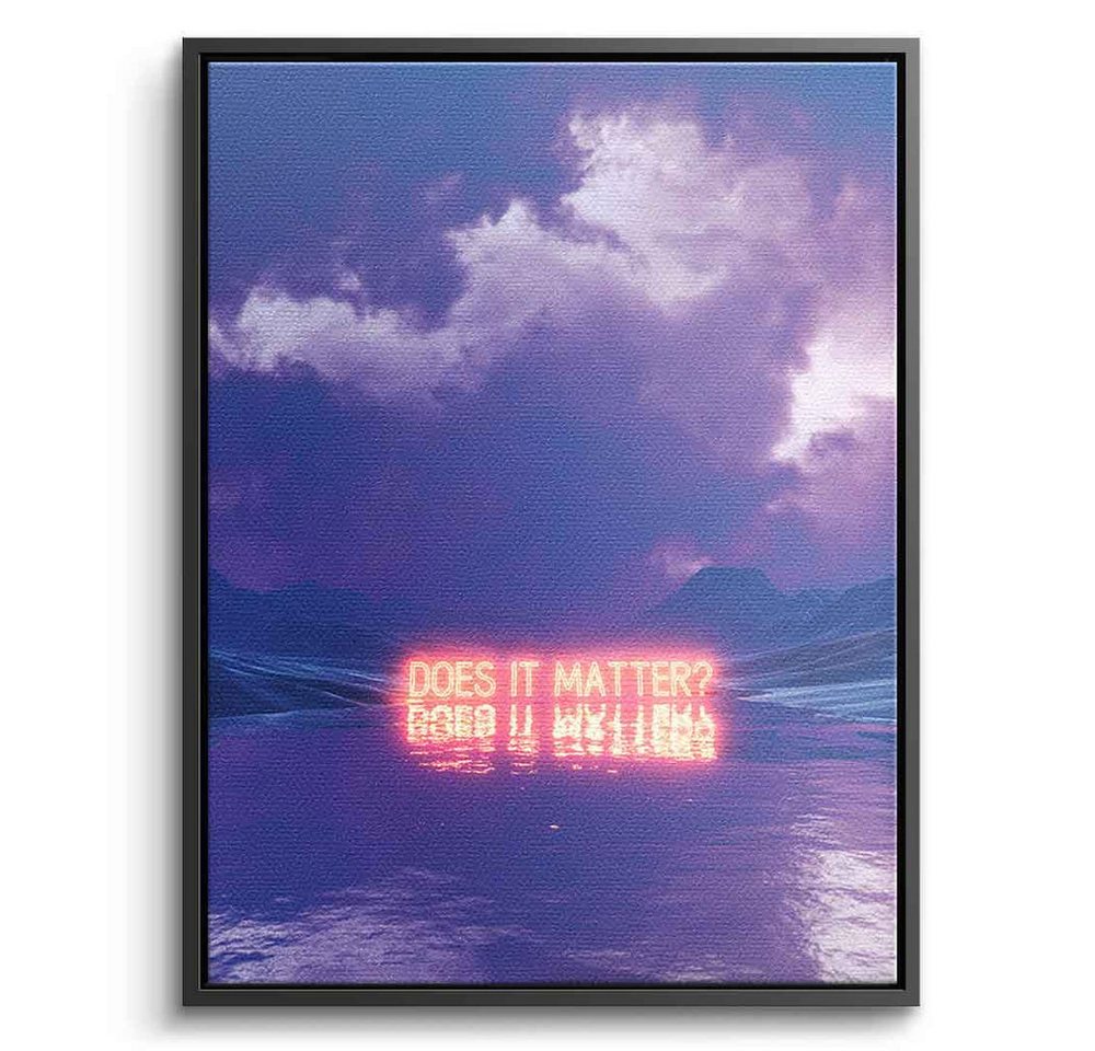 DOTCOMCANVAS® Leinwandbild Does It Matter, Leinwandbild violett lila KI AI generiert digitale Kunst Wandbild von DOTCOMCANVAS®