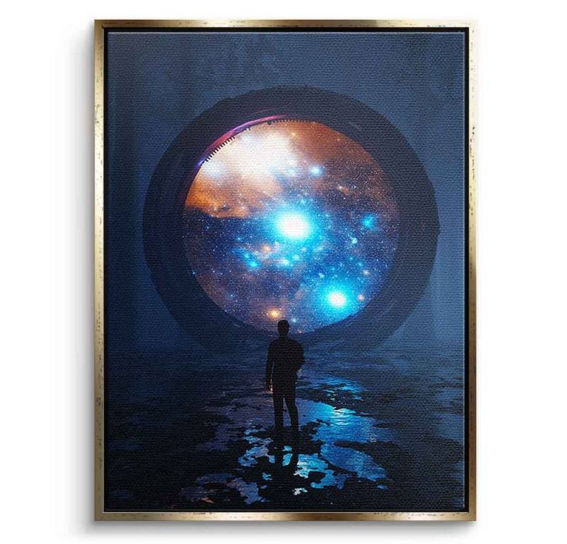 DOTCOMCANVAS® Leinwandbild Emergency Landing, Leinwandbild Emergency Landing KI AI generiert digitale Kunst Wandbild von DOTCOMCANVAS®