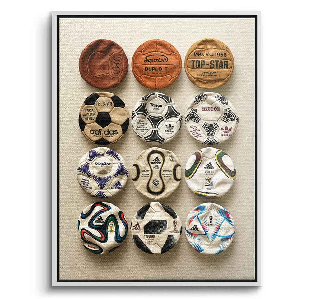 DOTCOMCANVAS® Leinwandbild Flat World Cup Ball collection, Leinwandbild Flat World Cup Ball collection Kunstdruck Wandbild von DOTCOMCANVAS®