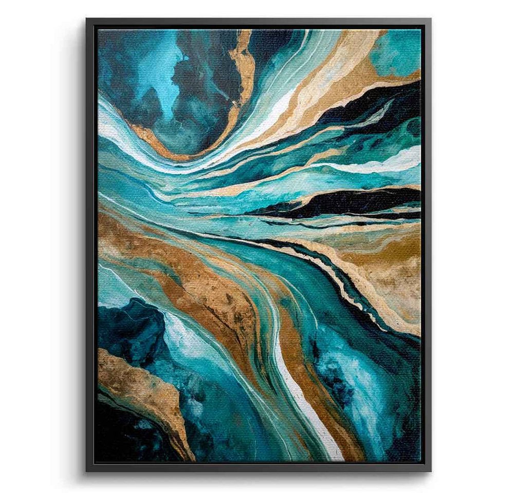 DOTCOMCANVAS® Leinwandbild Flowing Through Time, Leinwandbild flowing through time abstrakt Kunstdruck Wandbild von DOTCOMCANVAS®