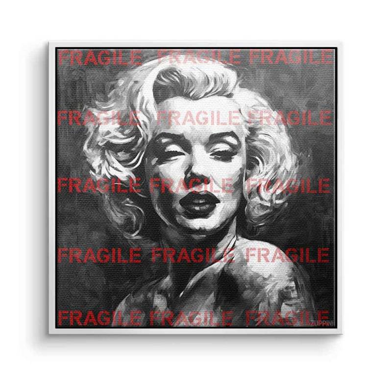 DOTCOMCANVAS® Leinwandbild Fragile Monroe, Leinwandbild Fragile Monroe Wandbild Kunstdruck von DOTCOMCANVAS®