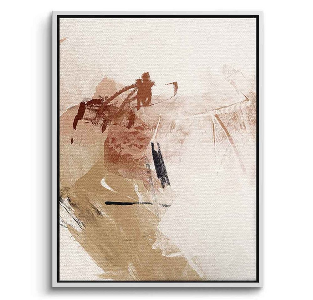 DOTCOMCANVAS® Leinwandbild From A to B - 1, Leinwandbild beige braun moderne abstrakte Kunst Druck Wandbild von DOTCOMCANVAS®
