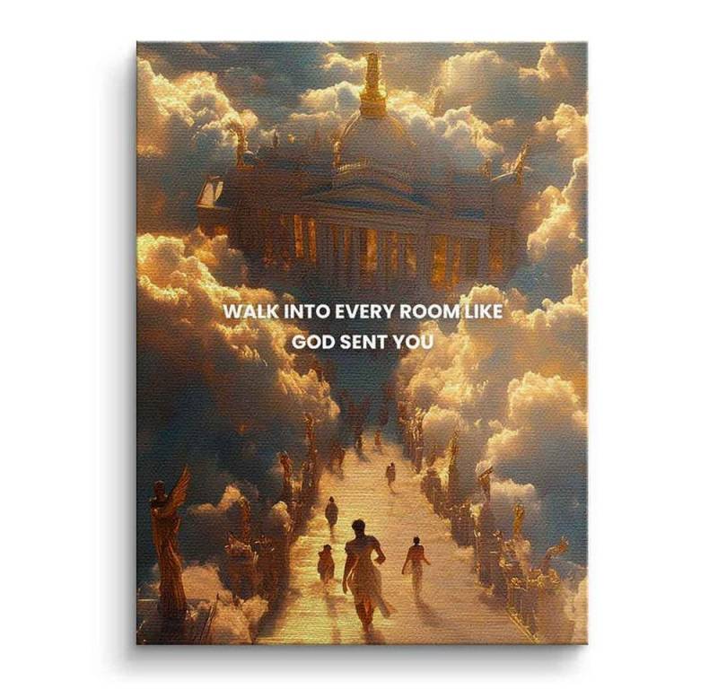 DOTCOMCANVAS® Leinwandbild GOD SENT YOU, Leinwandbild GOD SENT YOU Wandbild Kunstdruck von DOTCOMCANVAS®