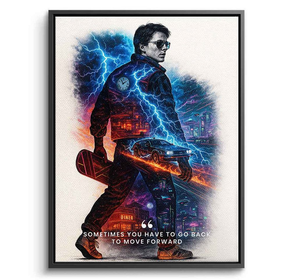 DOTCOMCANVAS® Leinwandbild Go Back to Move Forward, Leinwandbild Go Back to Move Forward Kunstdruck Wandbild von DOTCOMCANVAS®