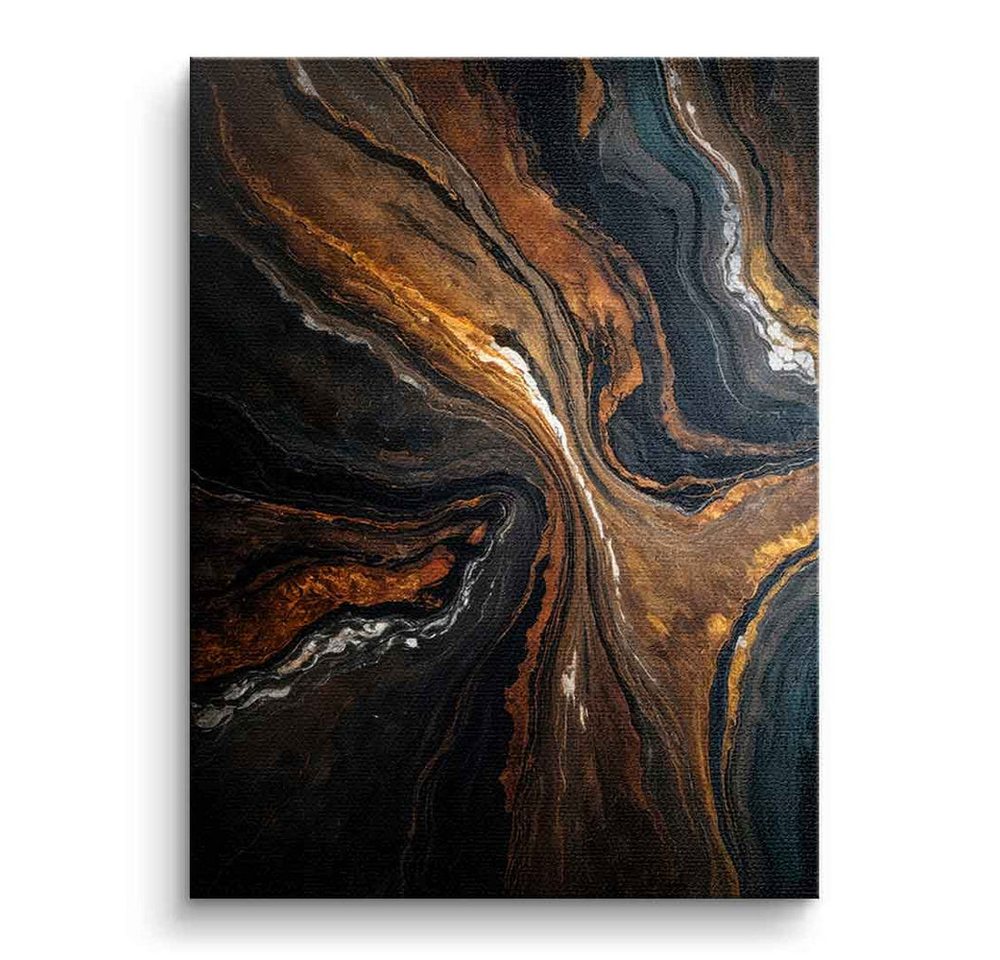 DOTCOMCANVAS® Leinwandbild Golden Tones In Dark Stone, Poster ghosts in the wind abstrakt Kunstdruck Wandbild von DOTCOMCANVAS®