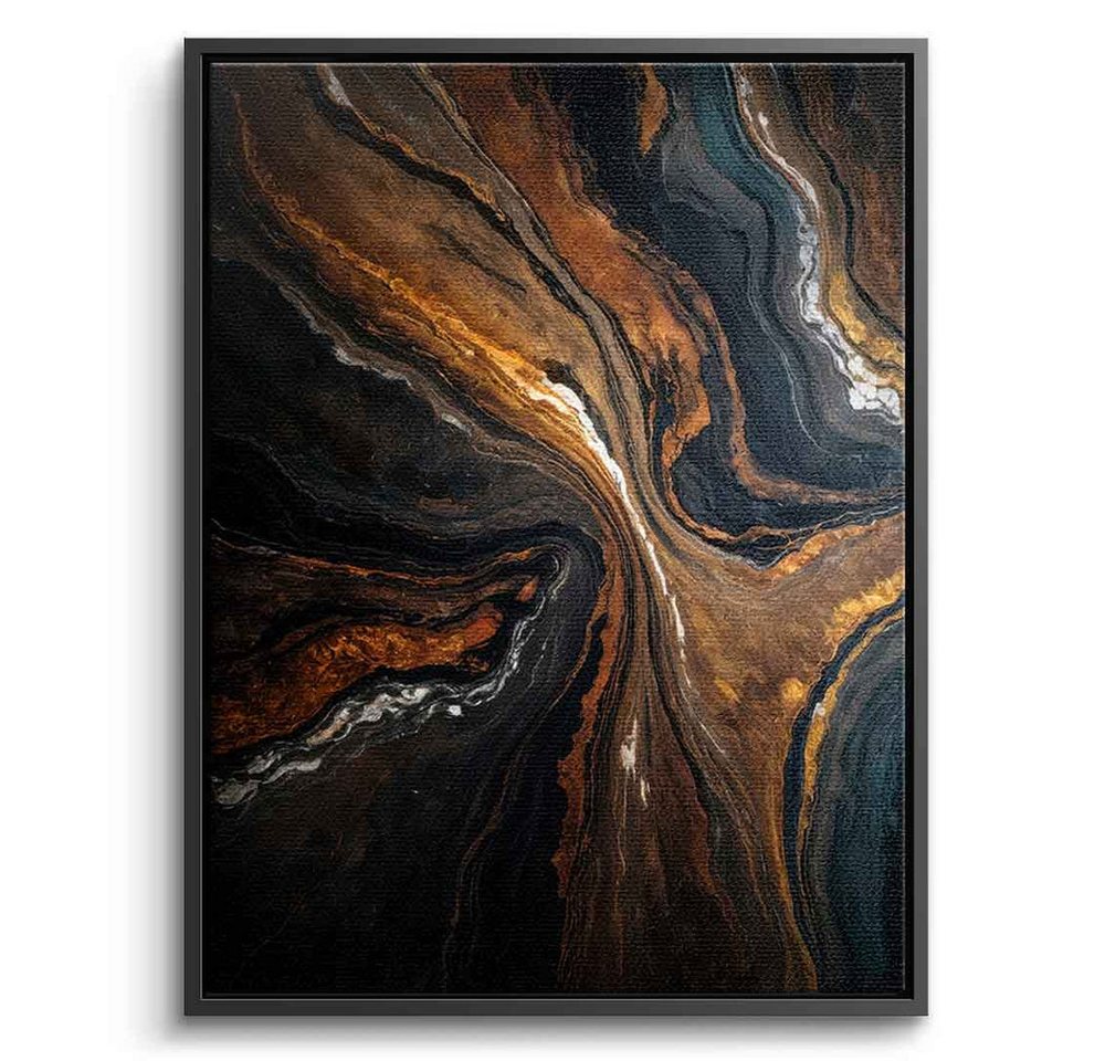 DOTCOMCANVAS® Leinwandbild Golden Tones In Dark Stone, Poster ghosts in the wind abstrakt Kunstdruck Wandbild von DOTCOMCANVAS®