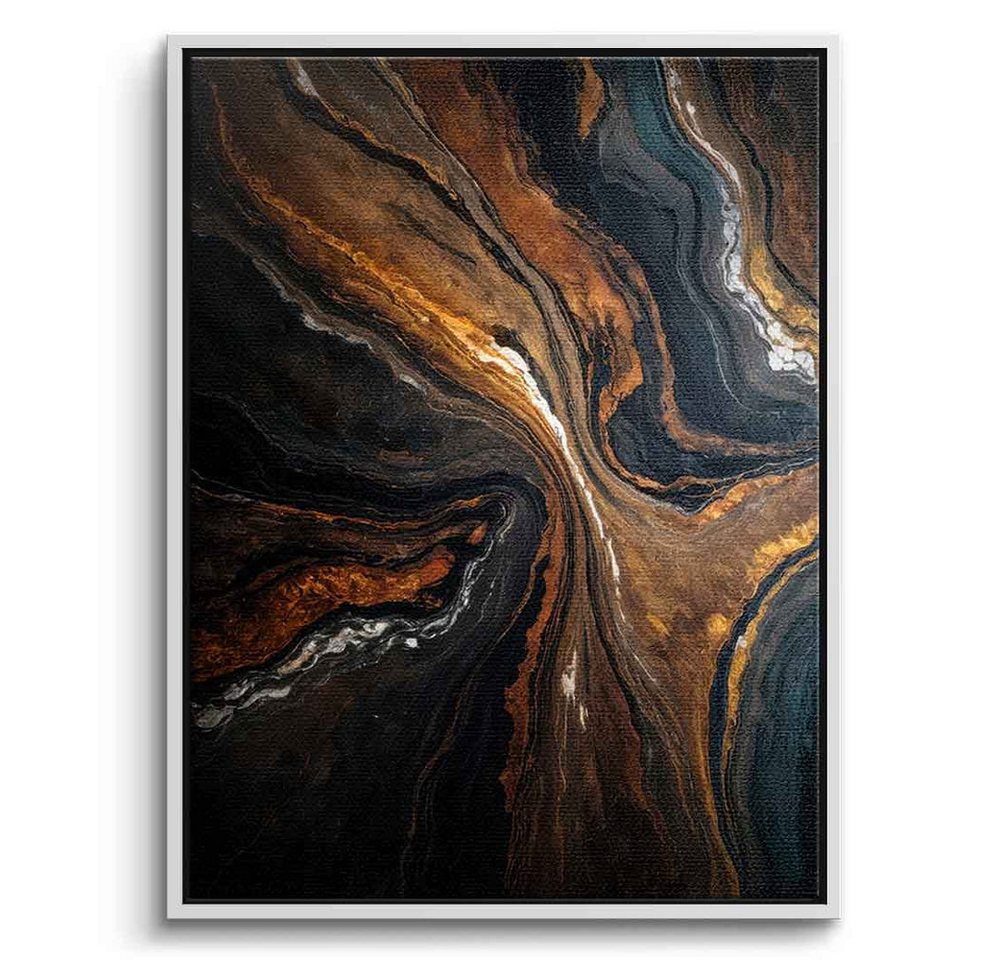 DOTCOMCANVAS® Leinwandbild Golden Tones In Dark Stone, Poster ghosts in the wind abstrakt Kunstdruck Wandbild von DOTCOMCANVAS®