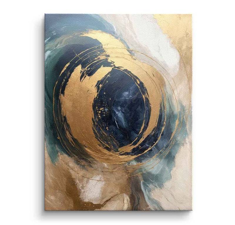 DOTCOMCANVAS® Leinwandbild Golden Vortex, Leinwandbild golden vortex abstrakt Kunstdruck Wandbild von DOTCOMCANVAS®
