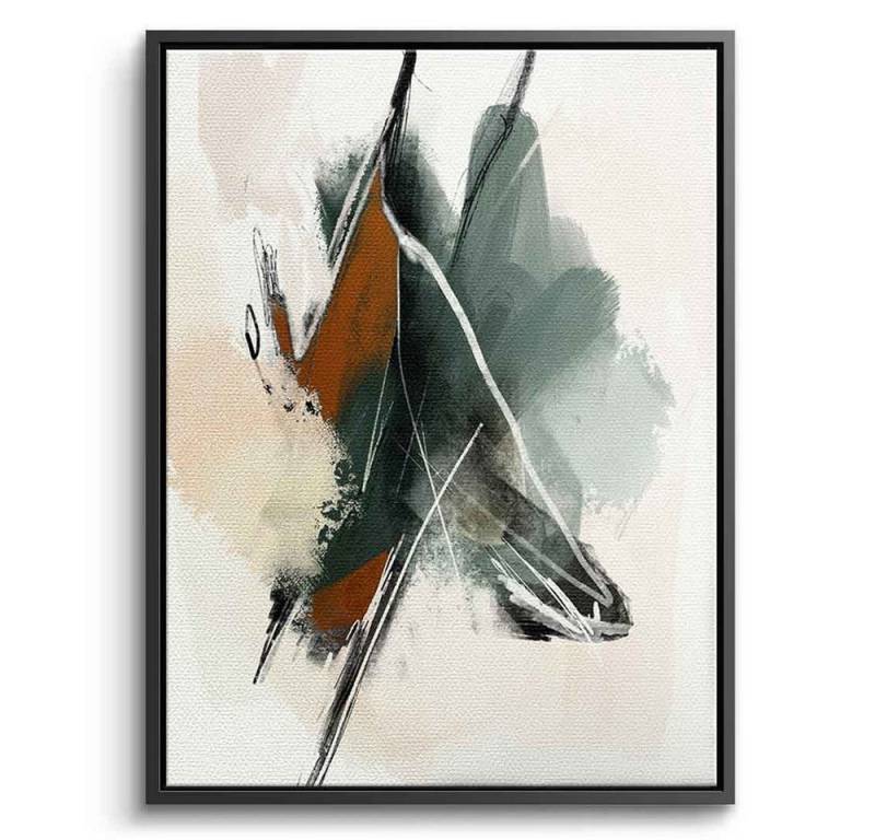 DOTCOMCANVAS® Leinwandbild Green Abstract 04, Leinwandbild Green Abstract 04 weiß Wandbild Kunstdruck von DOTCOMCANVAS®