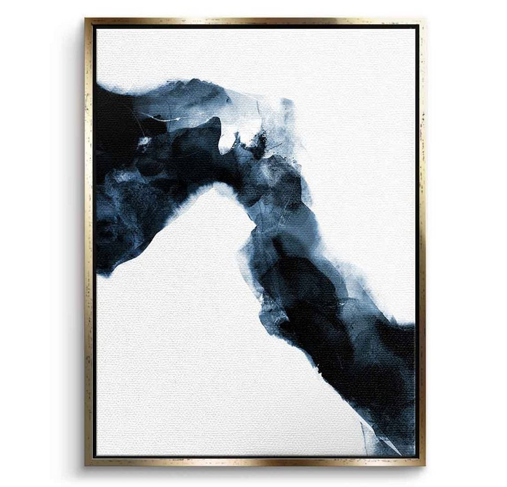 DOTCOMCANVAS® Leinwandbild History, Leinwandbild weiß schwarz moderne abstrakte Kunst Druck Wandbild von DOTCOMCANVAS®